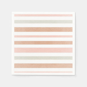 Serviette En Papier Jolie bande neutre moderne