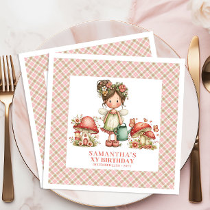 Serviette En Papier Jolie Fée Rose Floral Fête d'Anniversaire Jardin S