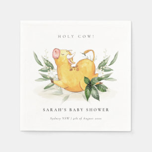 Serviette En Papier Jolie ferme de la vache Saint Baby shower du feuil