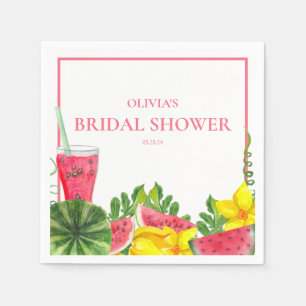 Serviette En Papier Jolie Fête de Mariage à la Pastèque Rose