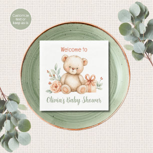 Serviette En Papier Jolie Fête de Naissance Ourson