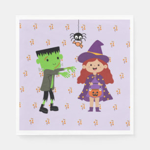 Serviette En Papier Jolie fête des enfants Halloween