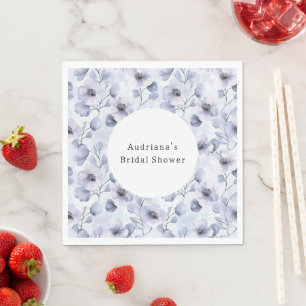 Serviette En Papier Jolie Fleurs violettes Anniversaire