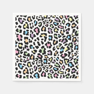 Serviette En Papier Jolie impression Cheetah multicolore