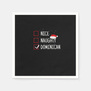 Serviette En Papier Jolie liste de Noël dominicaine méchante  