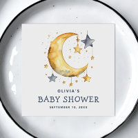 Jolie lune lunaire et étoiles baby shower céleste