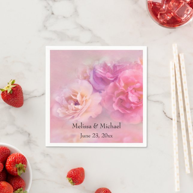 Serviette En Papier Jolie oeillette rose Stylo Photographie (En situation)