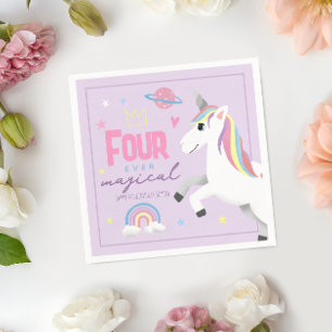 Serviette En Papier Jolies Licornes Pour Toujours Filles Magiques 4ème