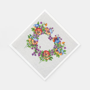 Serviette En Papier Jolies Pansies