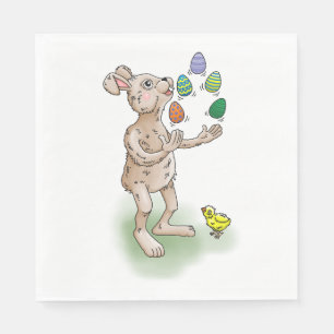 Serviette En Papier Jonglage Bunny de Pâques