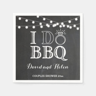 Serviette En Papier J'ORGANISE UN BBQ Tableau Noir Mariage Fiançailles