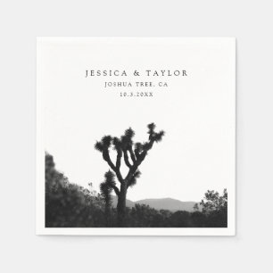 Serviette En Papier Joshua Tree Mariage Photo personnalisée Cocktails 