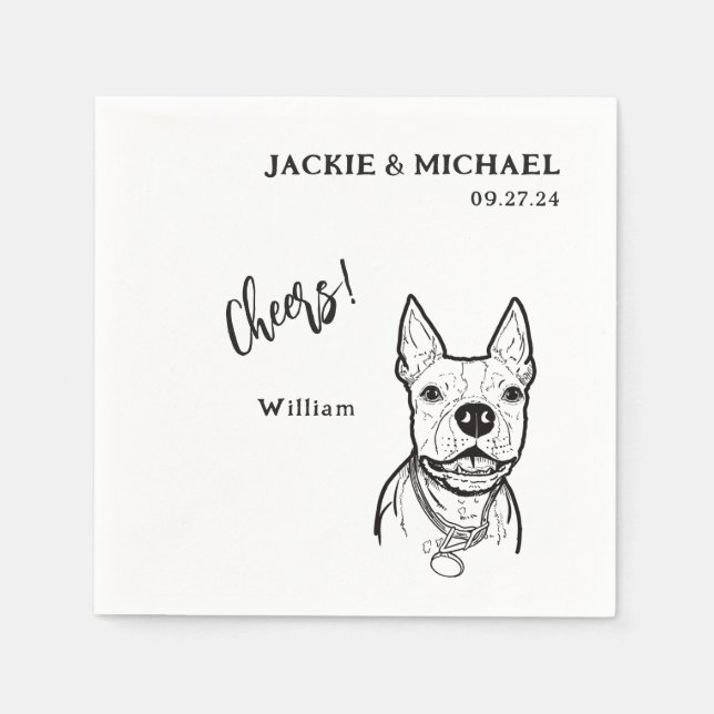 Serviette En Papier Jote Cheers Nom de l'animal de compagnie Chien Mar (Devant)