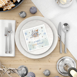 Serviette En Papier Jote Deer Winter Onederland Boy Anniversaire