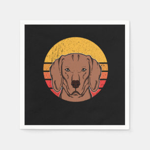 Serviette En Papier Jote Vintage Vizsla Chien Chien Chien Propriétaire