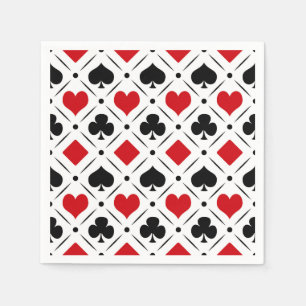 Serviette En Papier Jouer des symboles de cartes