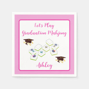Serviette En Papier Jouer Mahjong PERSONNALISÉ pour la remise des dipl