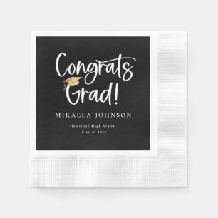 Serviette En Papier Jouer Script Graduation Party Napkins