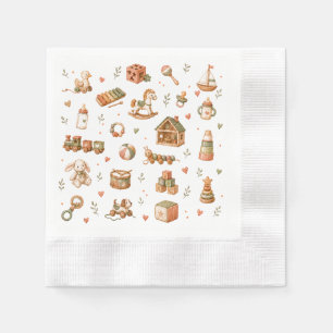 Serviette En Papier Jouets pour bébé boho