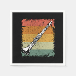 Serviette En Papier Joueur Clarinet vintage Musique Clarinet Cadeau