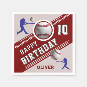 Serviette En Papier Joueur de baseball Ball Jeu d'anniversaire à thème