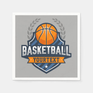 Serviette En Papier Joueur de basket AJOUTER LE NOM Varsity School Tea