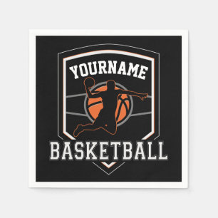 Serviette En Papier Joueur de basket-ball personnalisé NOM Équipe de b