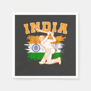 Serviette En Papier Joueur indien de cricket