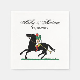 Serviette En Papier Joueur Polo vintage sur Pony