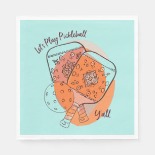 Serviette En Papier Jouons à Pickleball Y'all Party Papier serviettes