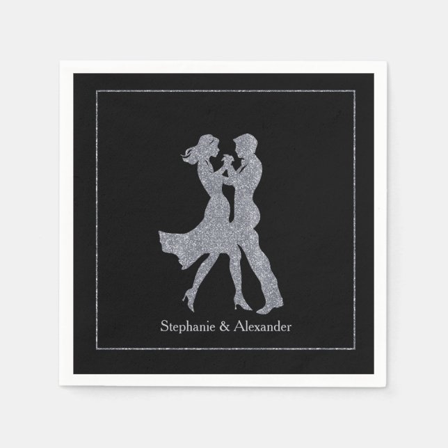 Serviette En Papier Jour d'anniversaire conjoint Adultes de danse d'ar (Devant)