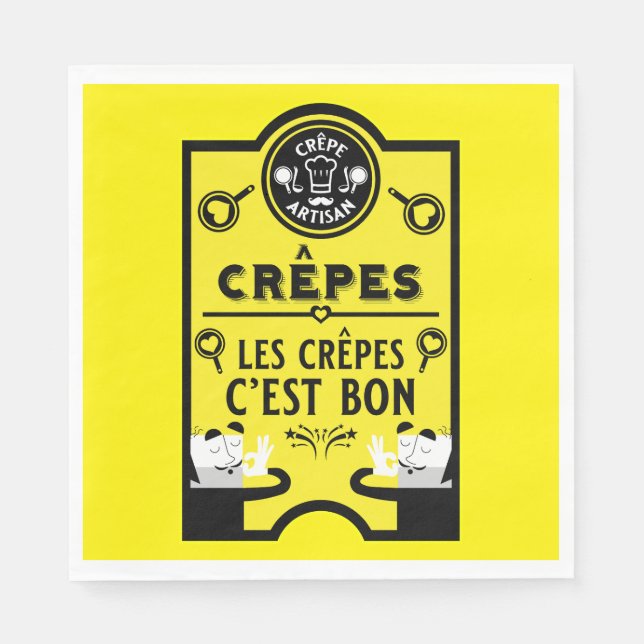 Serviette En Papier Jour de la Pancake Mardi-Rivage (Devant)