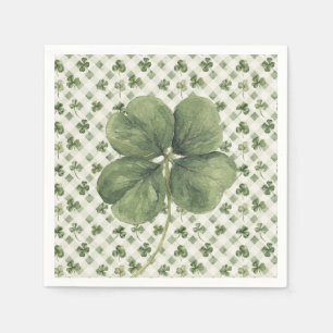 Serviette En Papier  Jour de la Saint-Patrick Trèfle à quatre feuilles