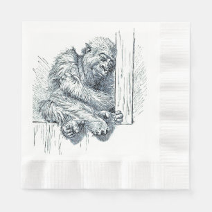 Serviette En Papier Jour de repos - Young Ape Gorilla