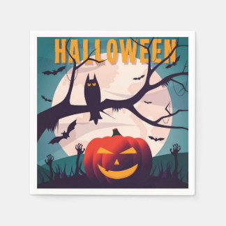 Serviette En Papier Jour d'Halloween de style vintage