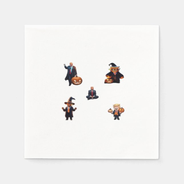 Serviette En Papier Jour d'Halloween - Trumpkin Classic (Devant)