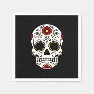 Serviette En Papier Jour noir de la mort crâne de sucre papier serviet