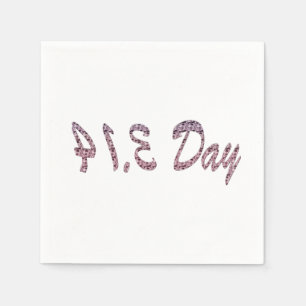 Serviette En Papier Jour Pie Pink Pi