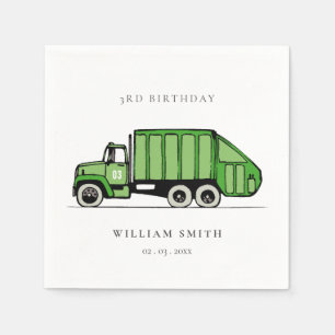 Serviette En Papier Jour vert mignon Garbage Truck Enfants N'importe q