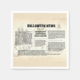 Serviette En Papier Journal vintage d'Halloween