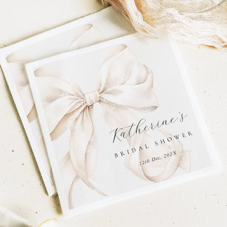 Serviette En Papier Journée de mariage Snowy Bow