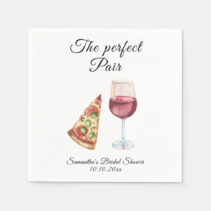 Serviette En Papier Journée de mariage Watercolor Perfect Pair