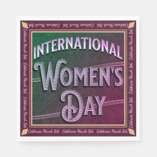Serviette En Papier Journée internationale de la femme