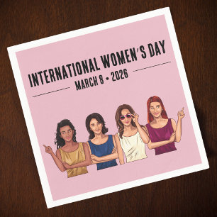 Serviette En Papier Journée internationale de la femme