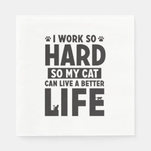 Serviette En Papier Journée internationale de la vie meilleure du chat