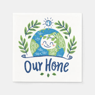 Serviette En Papier Journée mondiale de l'environnement - Illustration