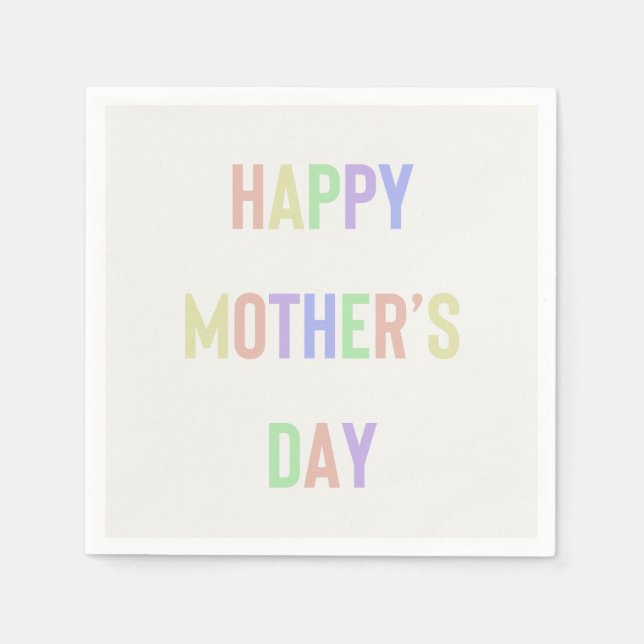 Serviette En Papier Joyeuse fête des mères Napkin (Devant)
