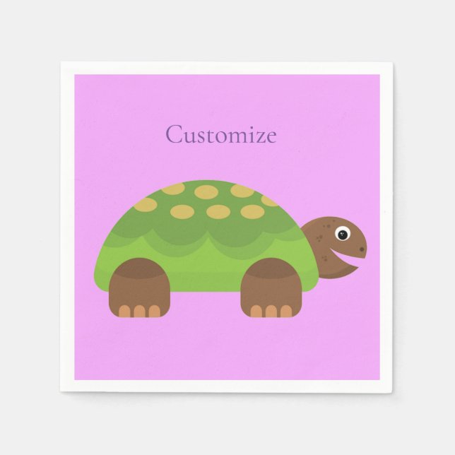 Serviette En Papier Joyeuse tortue souriante Thunder_Cove (Devant)