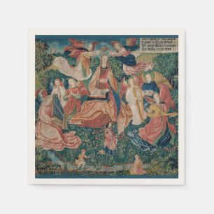 Serviette En Papier Joyeuse vie dans Paradise Garden Tapisserie médiév