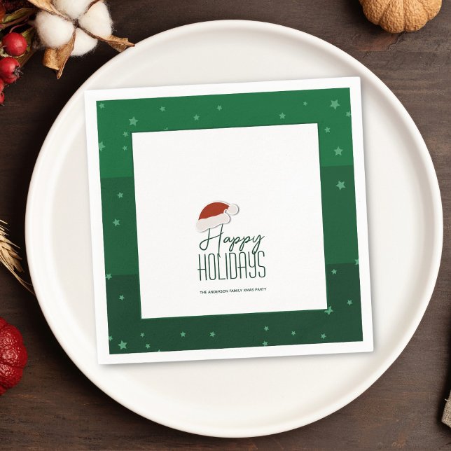 Serviette En Papier Joyeuses fêtes Typographie festive Joyeux Noël (Créateur téléchargé)